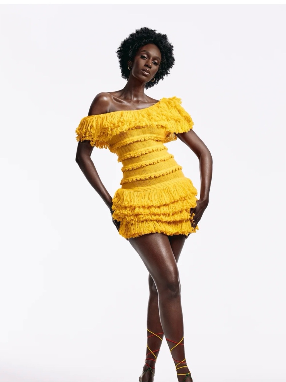 Hanifa Yellow Mini Dress